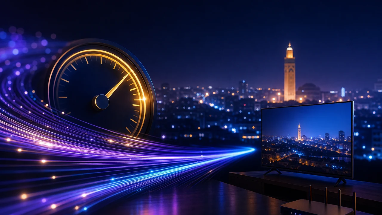 Fibre optique et télévision 4K — débit Internet recommandé pour l’IPTV au Maroc